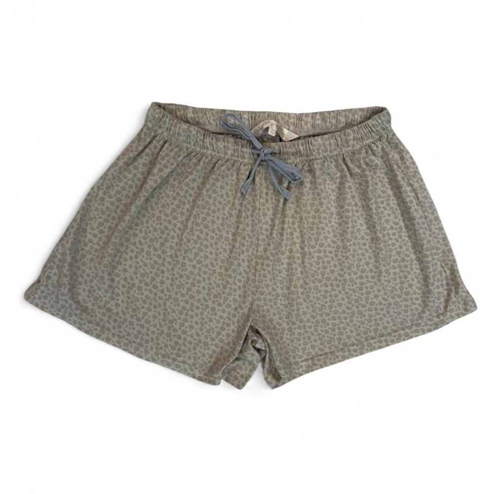 The Royal Standard Pajama Shorts Small Grey Leopard Print Lounge Sleepwear